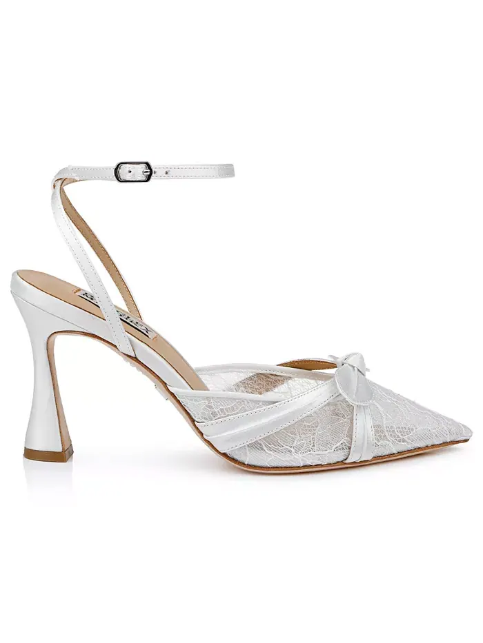 Женские туфли-лодочки Josie с острым носом Badgley Mischka — изображение 2 из 5, белый