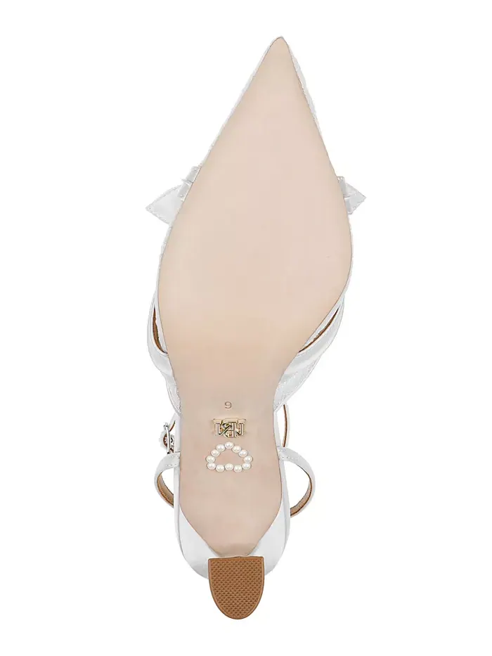 Женские туфли-лодочки Josie с острым носом Badgley Mischka — изображение 4 из 5, белый