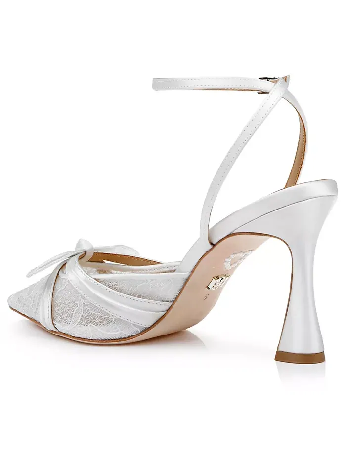 Женские туфли-лодочки Josie с острым носом Badgley Mischka — изображение 5 из 5, белый