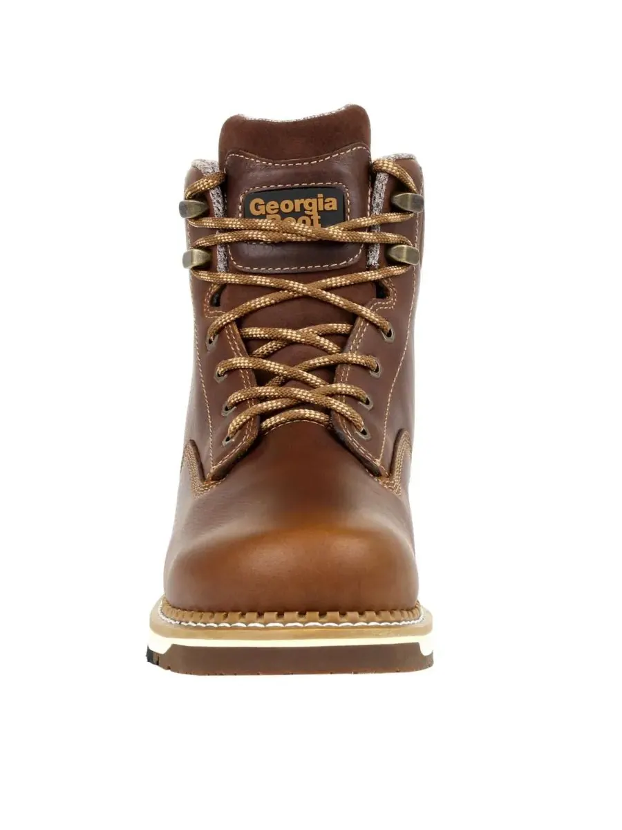 Мужские водонепроницаемые рабочие ботинки AMP LT Wedge со стальным носком GEORGIA BOOT — изображение 3 из 7, коричневый
