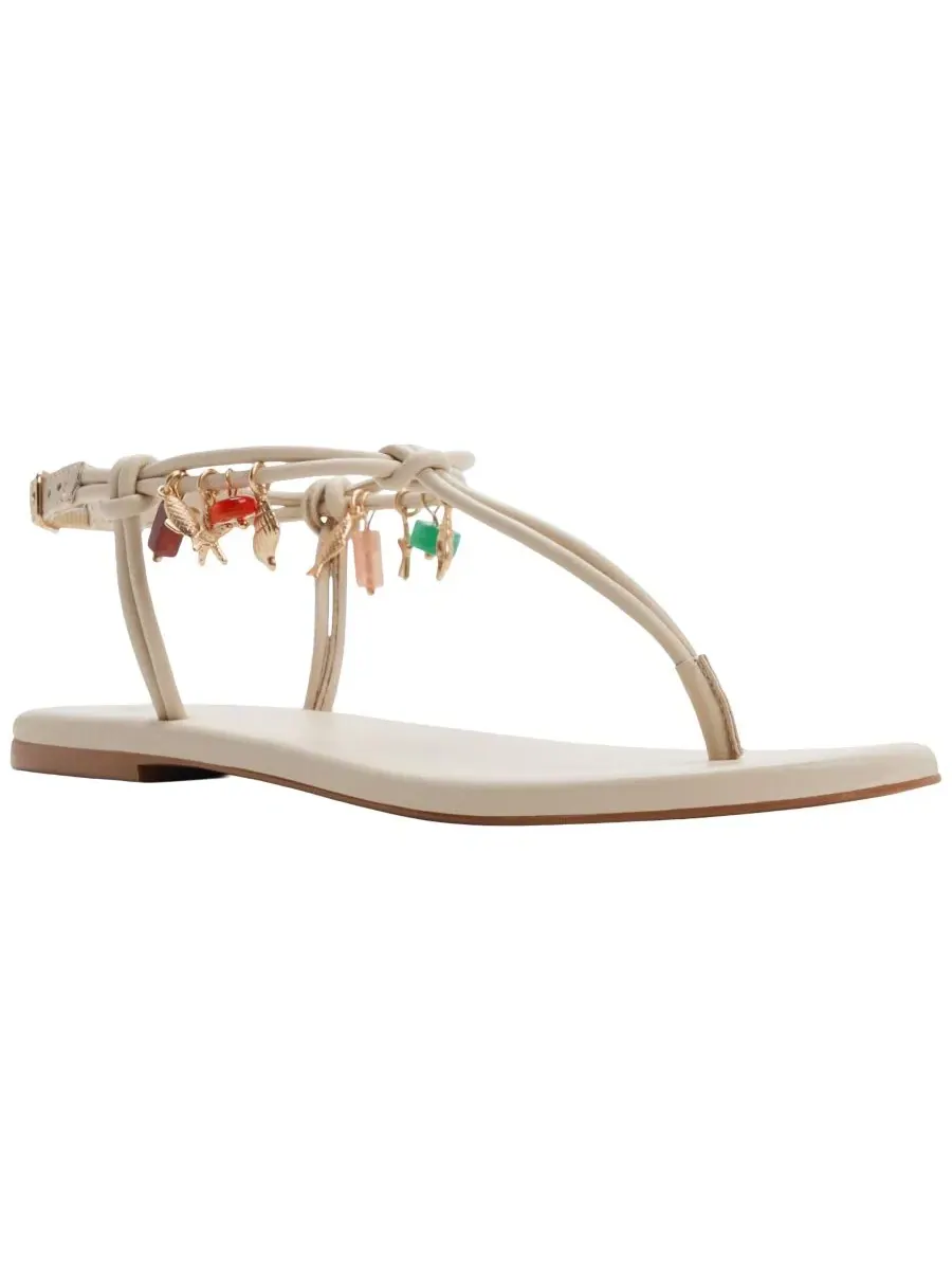 Женские сандалии Seajewels с Т-образным ремешком и круглым носком ALDO — изображение 1 из 5, белый/мульти