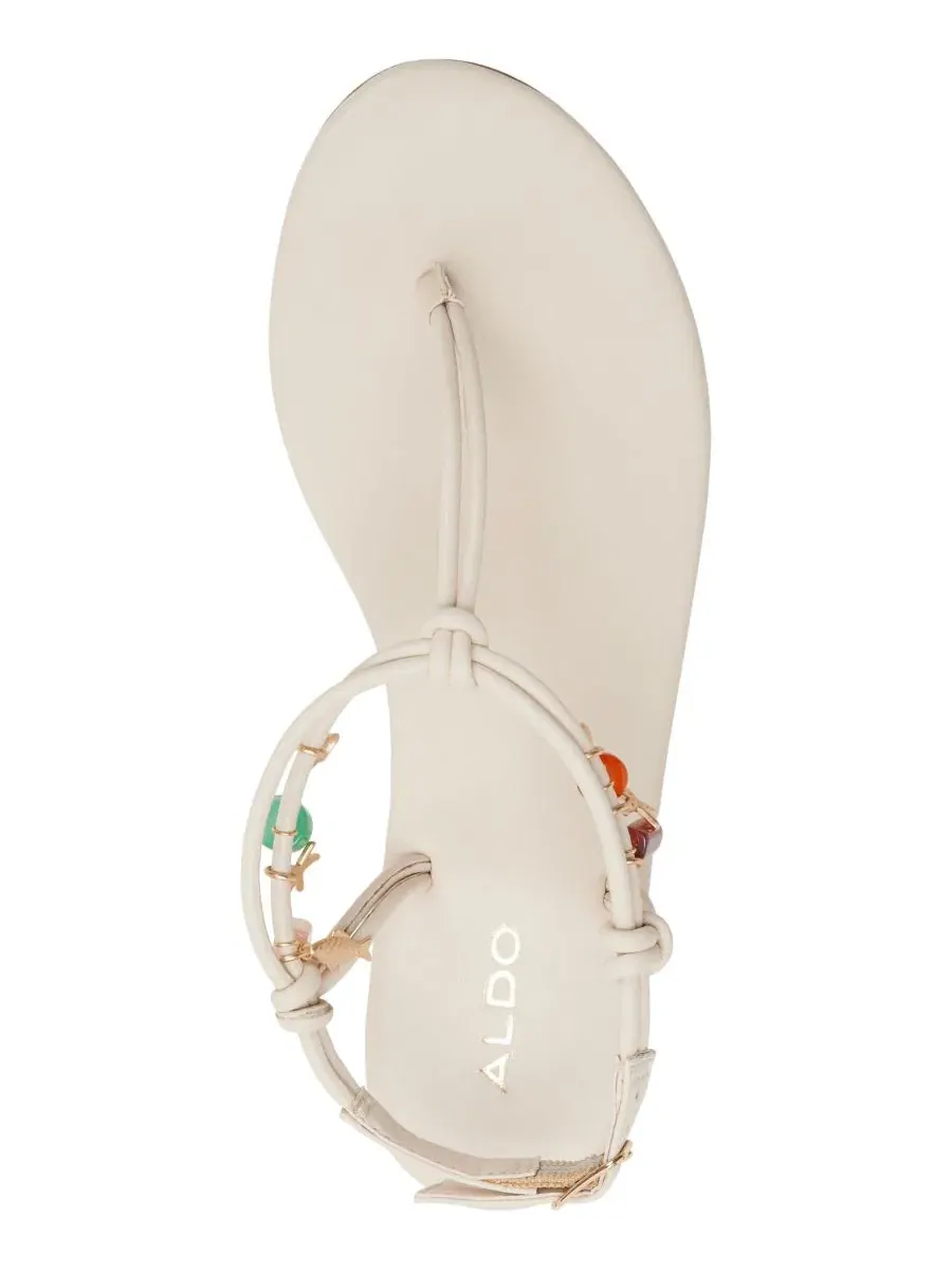 Женские сандалии Seajewels с Т-образным ремешком и круглым носком ALDO — изображение 4 из 5, белый/мульти