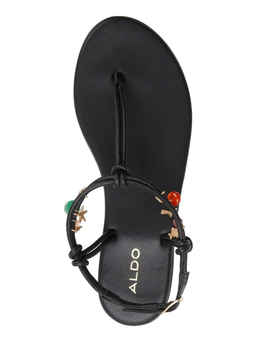 Женские сандалии Seajewels с Т-образным ремешком и круглым носком ALDO — изображение 4 из 5, черный/мульти