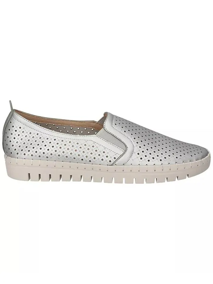 Женские свежие кроссовки Slip On Easy Street — изображение 2 из 7, серебряный