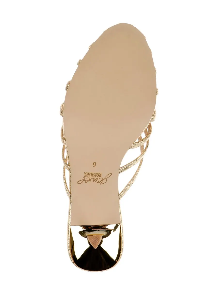 Женские сандалии Ilaria Dress Sandals Jewel Badgley Mischka — изображение 5 из 5, золотистый