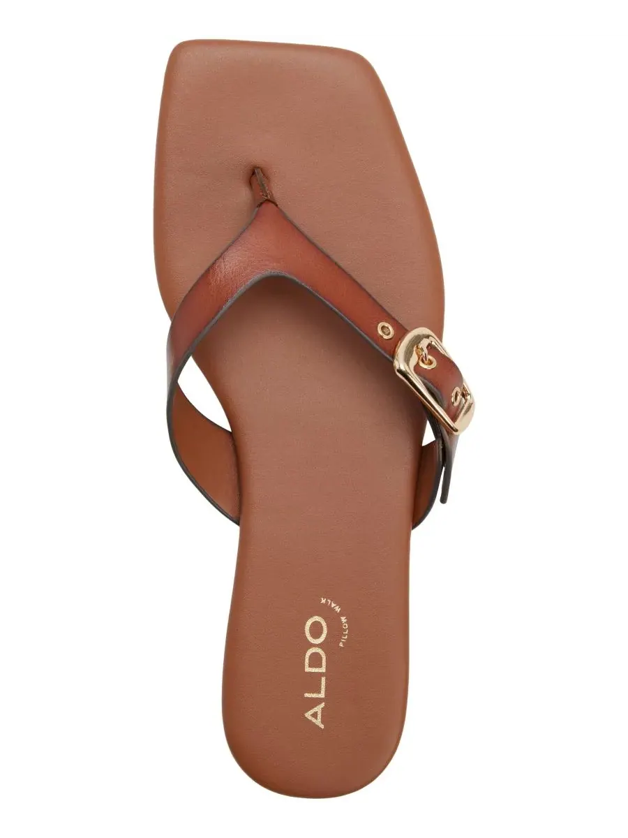 Женские сандалии-вьетнамки Leonnia на плоской подошве ALDO — изображение 4 из 5, коричневый