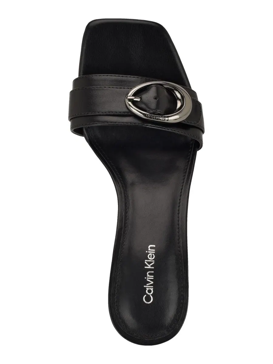 Босоножки-туфли на каблуке-рюмочке Neveena Calvin Klein — изображение 4 из 5, черный