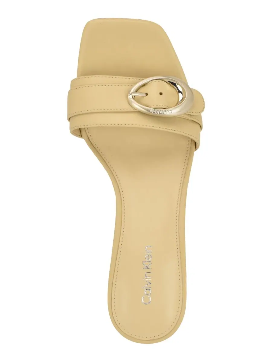 Туфли-сандалии Neveena на каблуке-рюмочке Calvin Klein — изображение 4 из 5, желтый