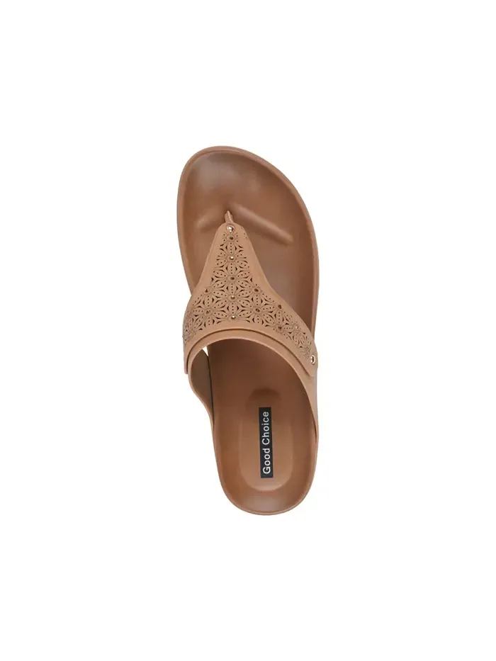 Женские сандалии Tani Thong на клиновидной подошве GC Shoes — изображение 2 из 3, бежевый