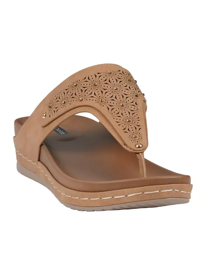 Женские сандалии Tani Thong на клиновидной подошве GC Shoes — изображение 1 из 1, синий