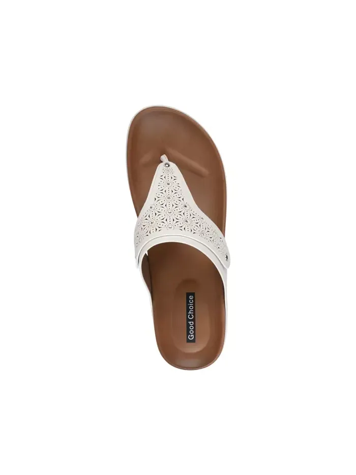 Женские сандалии Tani Thong на клиновидной подошве GC Shoes — изображение 4 из 5, белый