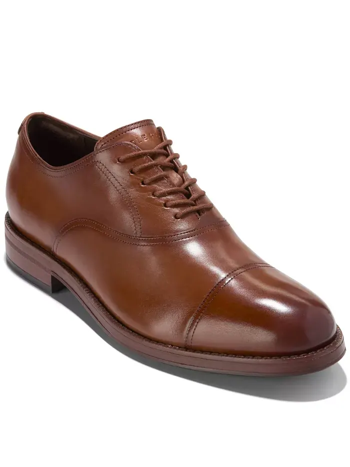 Мужские оксфорды Ledley Grand с отделкой на мыске Cole Haan — изображение 1 из 9, коричневый
