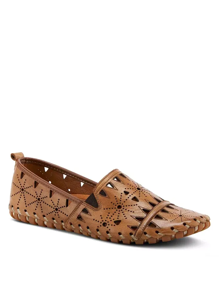 Фусаро лоферы из лазерной кожи со съемной стелькой Spring Step