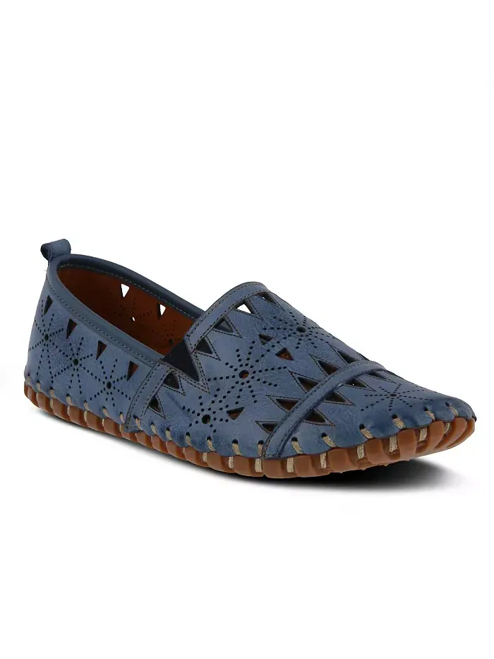 Фусаро лоферы из лазерной кожи со съемной стелькой Spring Step
