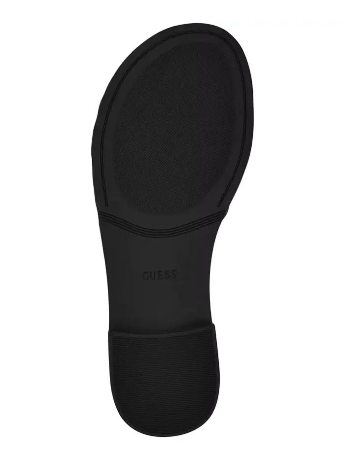 Эластичные сандалии Elyho Logo Cutout Flat Jelly Slide с вырезанным логотипом GUESS — изображение 5 из 5, черный