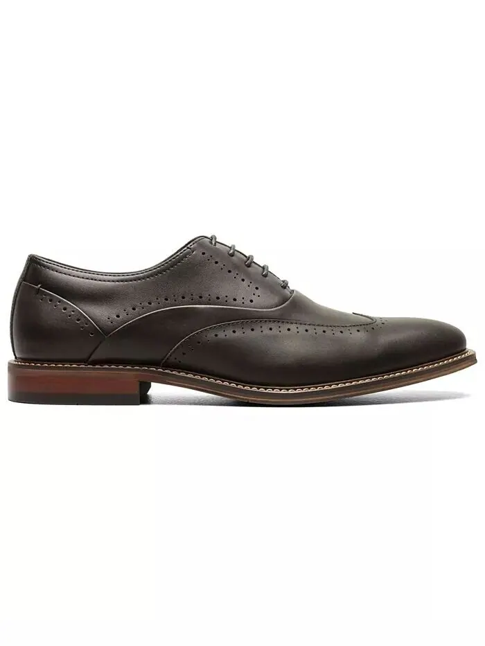Мужские кожаные туфли-оксфорды Macarthur Wingtip Stacy Adams — изображение 2 из 8, черный