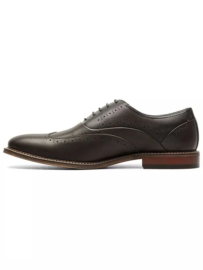 Мужские кожаные туфли-оксфорды Macarthur Wingtip Stacy Adams — изображение 5 из 8, черный