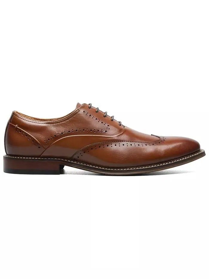 Мужские кожаные туфли-оксфорды Macarthur Wingtip Stacy Adams — изображение 2 из 8, коричневый