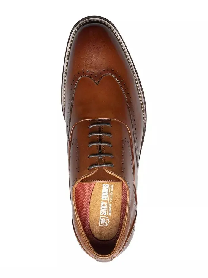 Мужские кожаные туфли-оксфорды Macarthur Wingtip Stacy Adams — изображение 4 из 8, коричневый