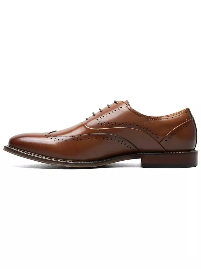 Мужские кожаные туфли-оксфорды Macarthur Wingtip Stacy Adams — изображение 5 из 8, коричневый