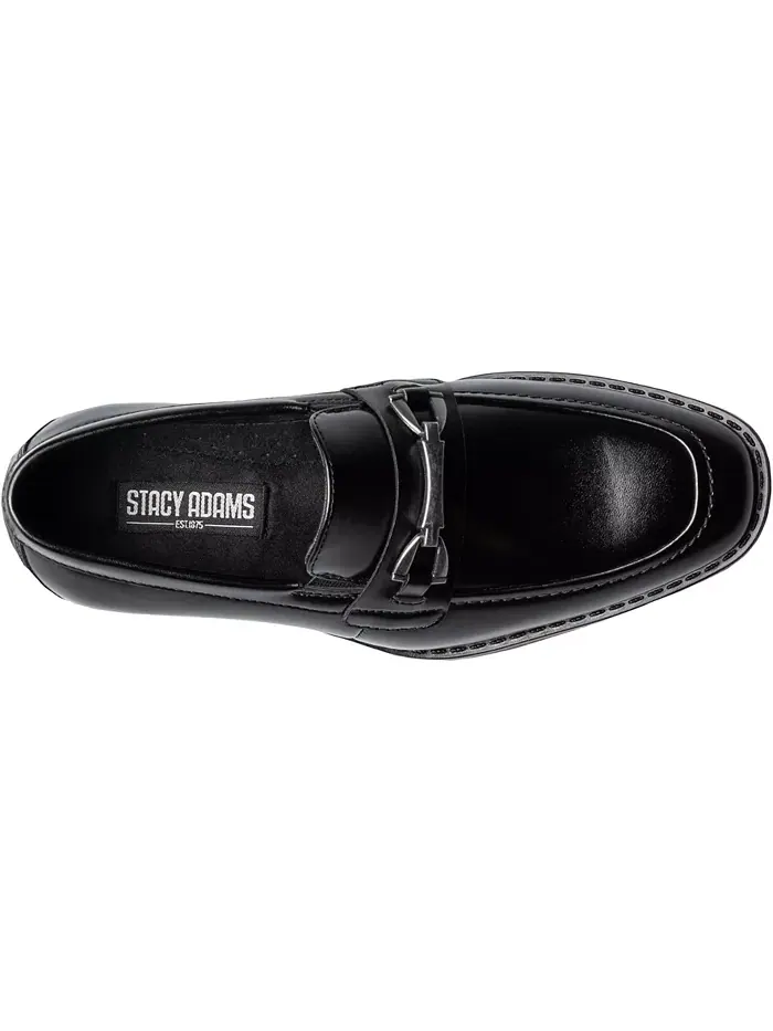 Обувь для мальчиков Big Boys Kaylor Jr. Moc Toe Slip On Stacy Adams — изображение 6 из 8, черный