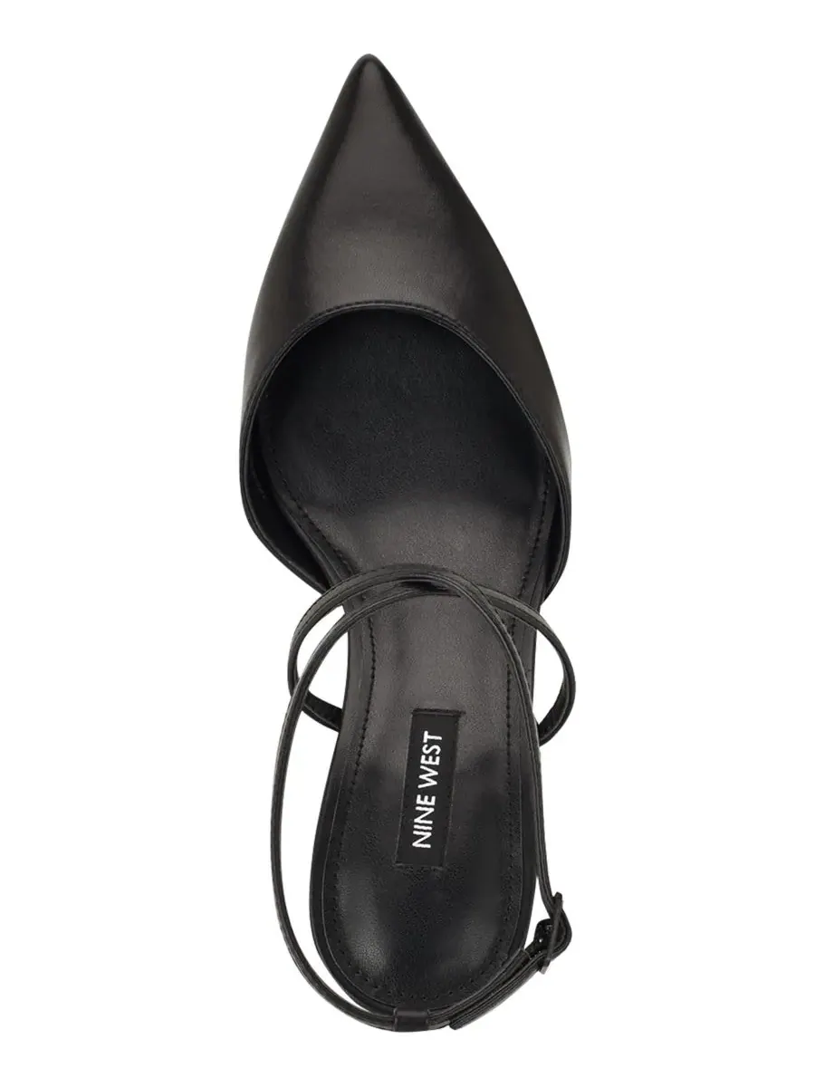 Женские туфли-лодочки Idorna на невысоком каблуке с ремешками Nine West — изображение 4 из 5, черный