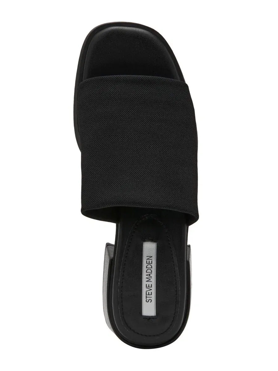 Женские сандалии-шлепанцы Lucee на блочном каблуке Steve Madden — изображение 4 из 6, черный