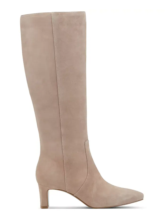 Женские сапоги Mabel Wide-Calf из замши Rockport — изображение 2 из 5, бежевый/бежевый