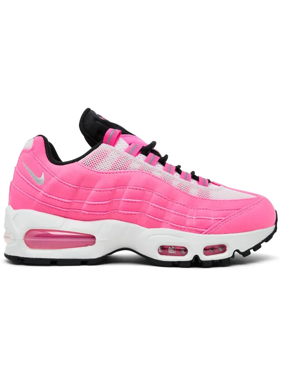 Кроссовки женские с воздушной подушкой Air Max 95 Big Bubble Nike — изображение 2 из 6, розовый серебристый
