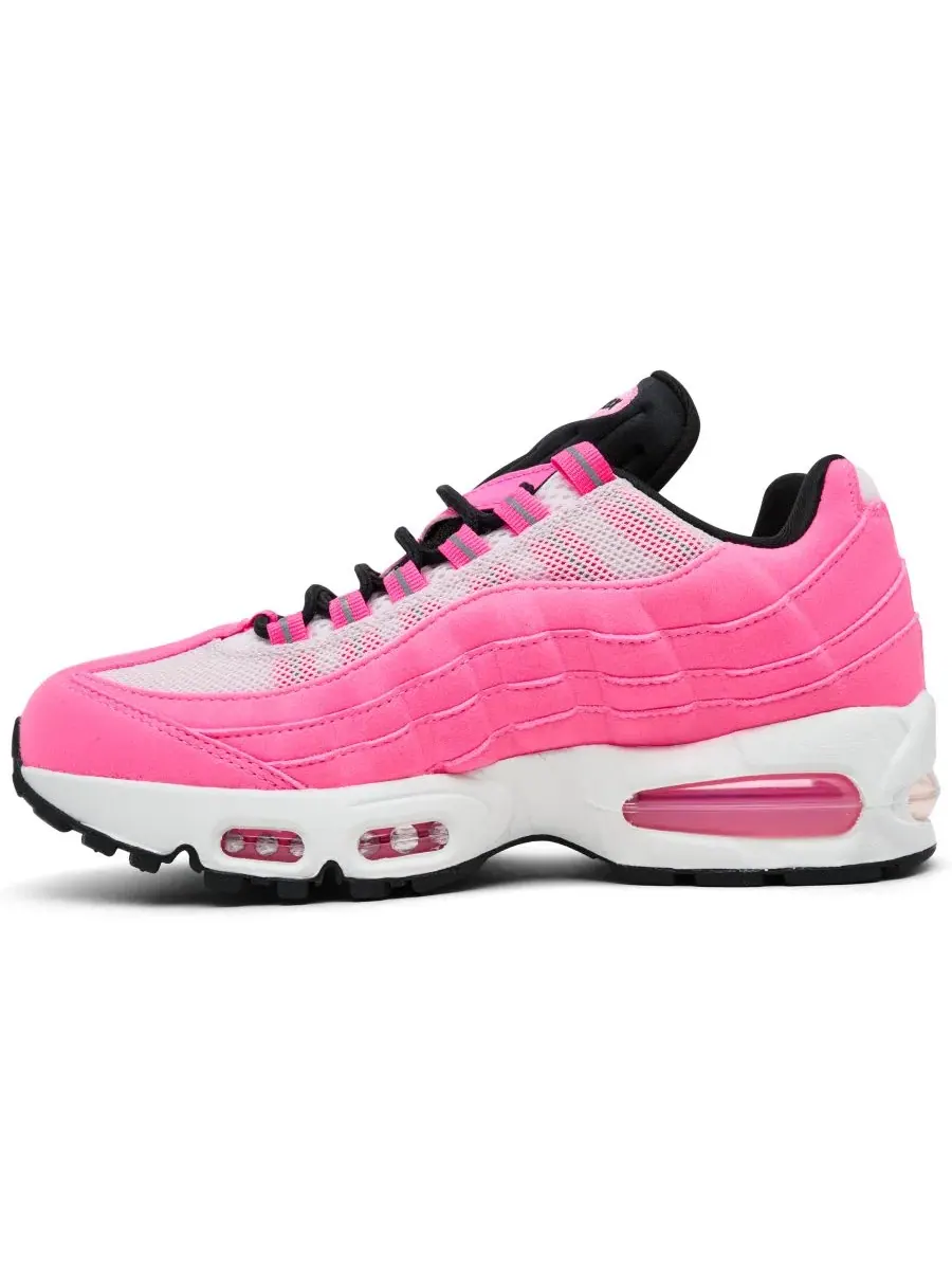 Кроссовки женские с воздушной подушкой Air Max 95 Big Bubble Nike — изображение 3 из 6, розовый серебристый