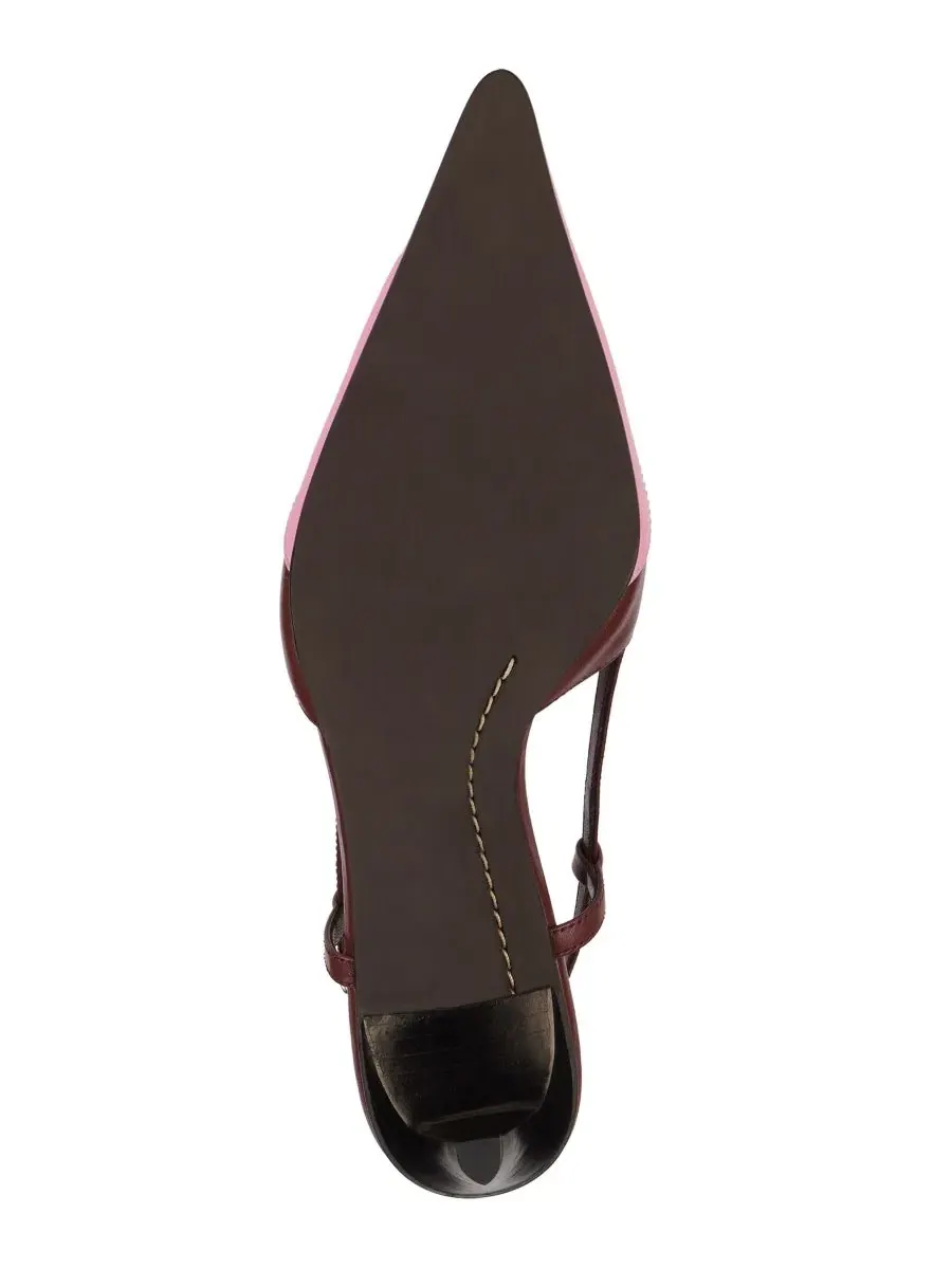 Туфли-лодочки Booshky Cap-Toe Slingback Pumps Jeffrey Campbell — изображение 5 из 5, винный/розовый