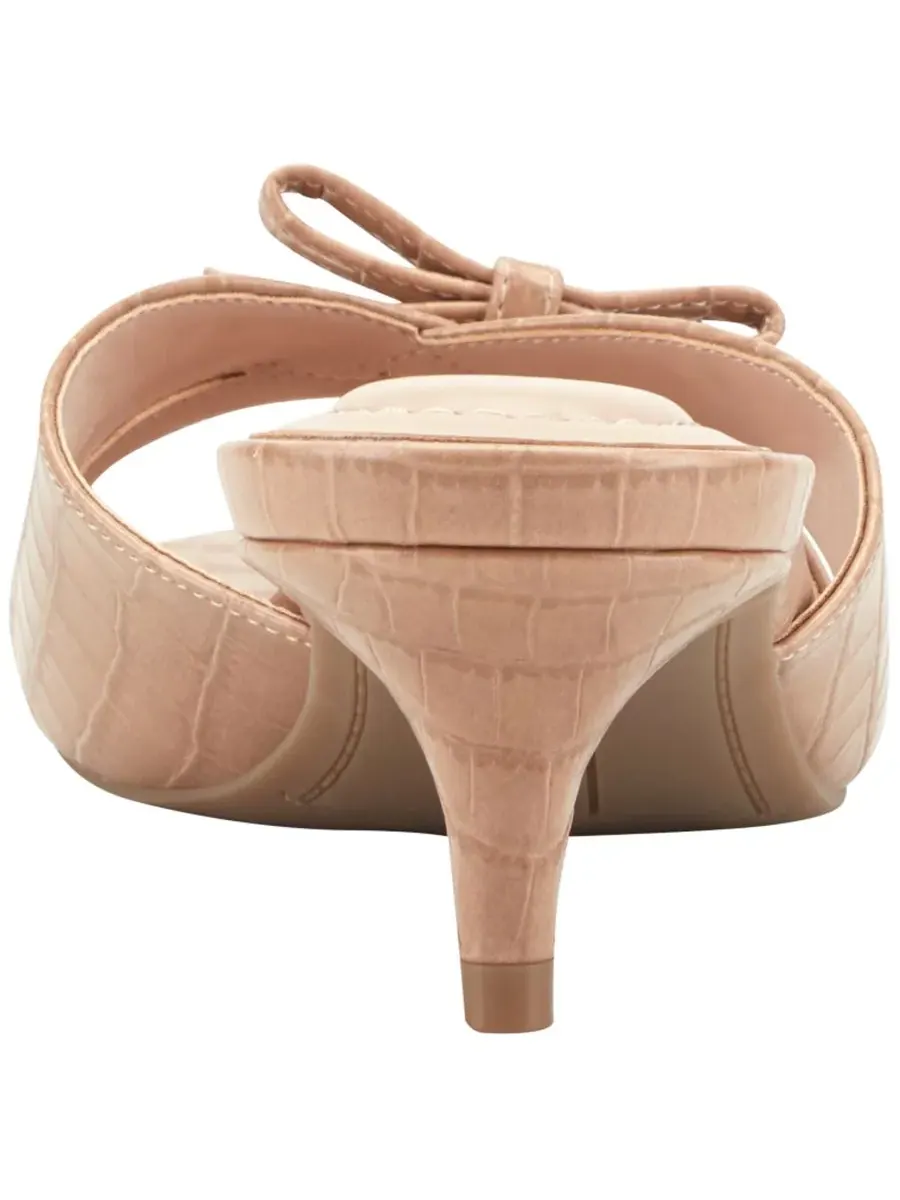 Женские босоножки Rissie Bow на каблуке-рюмочке Bandolino, Natural Croco — изображение 3 из 5