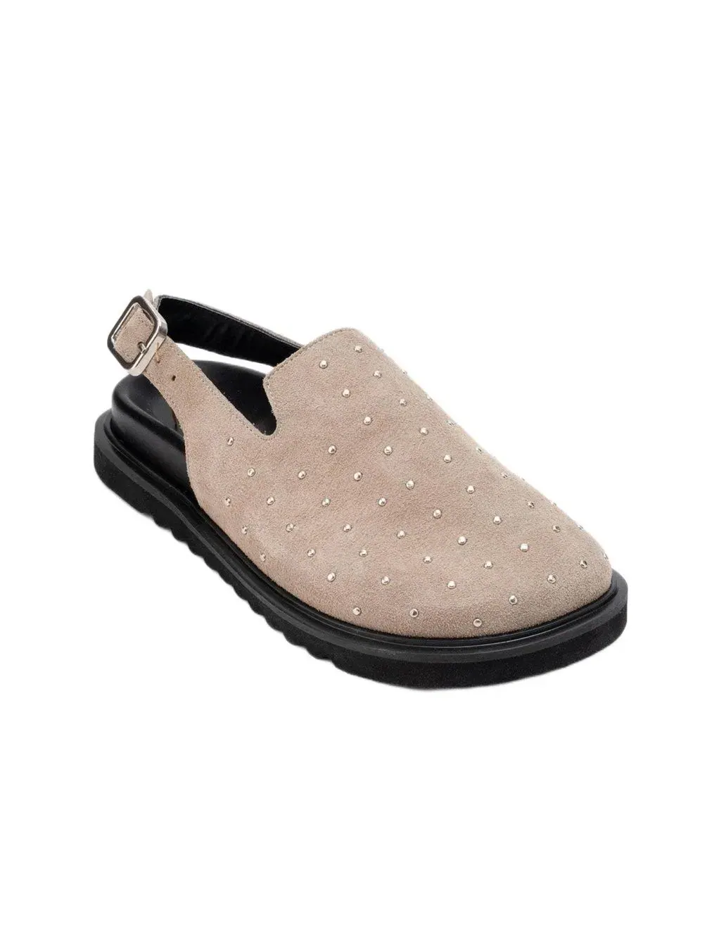Женские кожаные сабо с заклепками Forever & Always Shoes