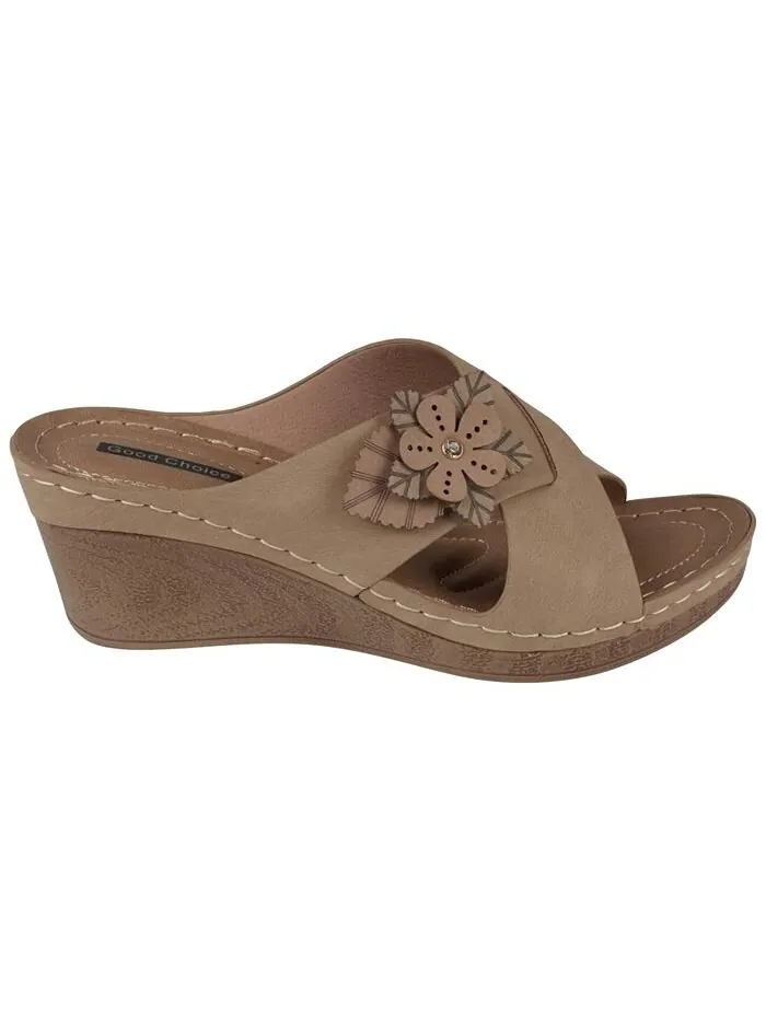 Женские босоножки Selly на танкетке с цветочным принтом GC Shoes — изображение 2 из 5, прозрачный