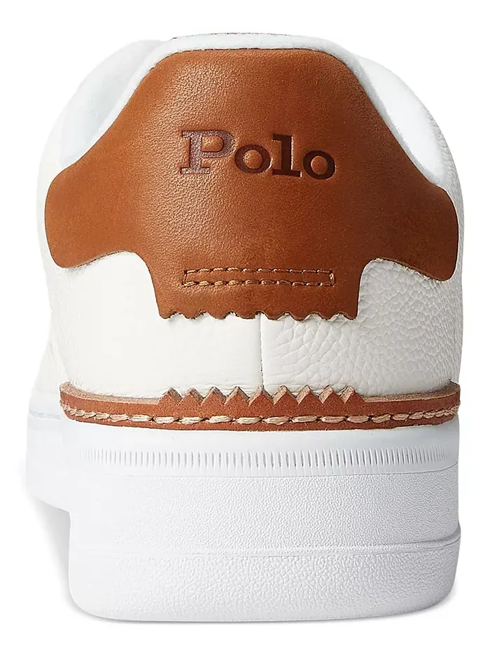 Мужские кроссовки Masters Court на шнуровке Polo Ralph Lauren — изображение 3 из 7, белый/бежевый