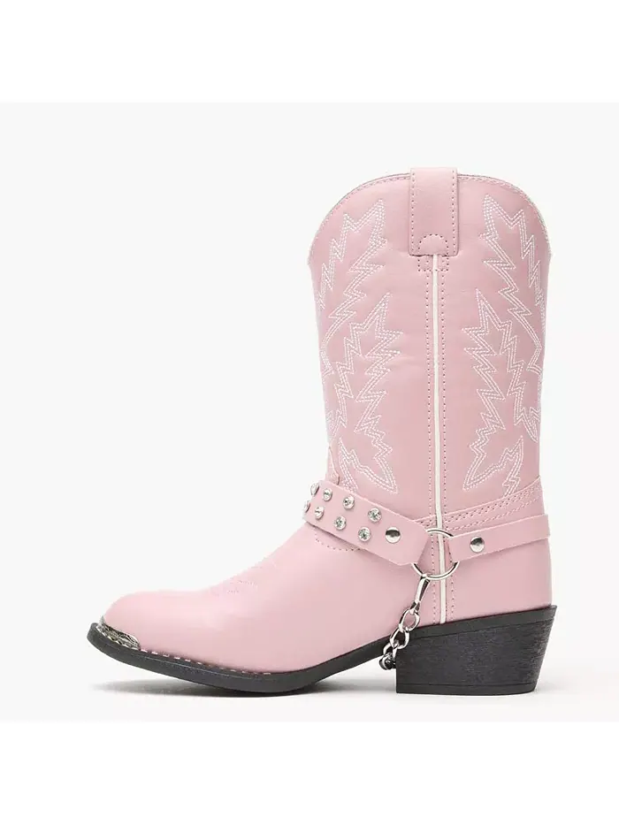 Детские ботинки в стиле вестерн со стразами Lil' Pink Durango — изображение 4 из 7, розовый