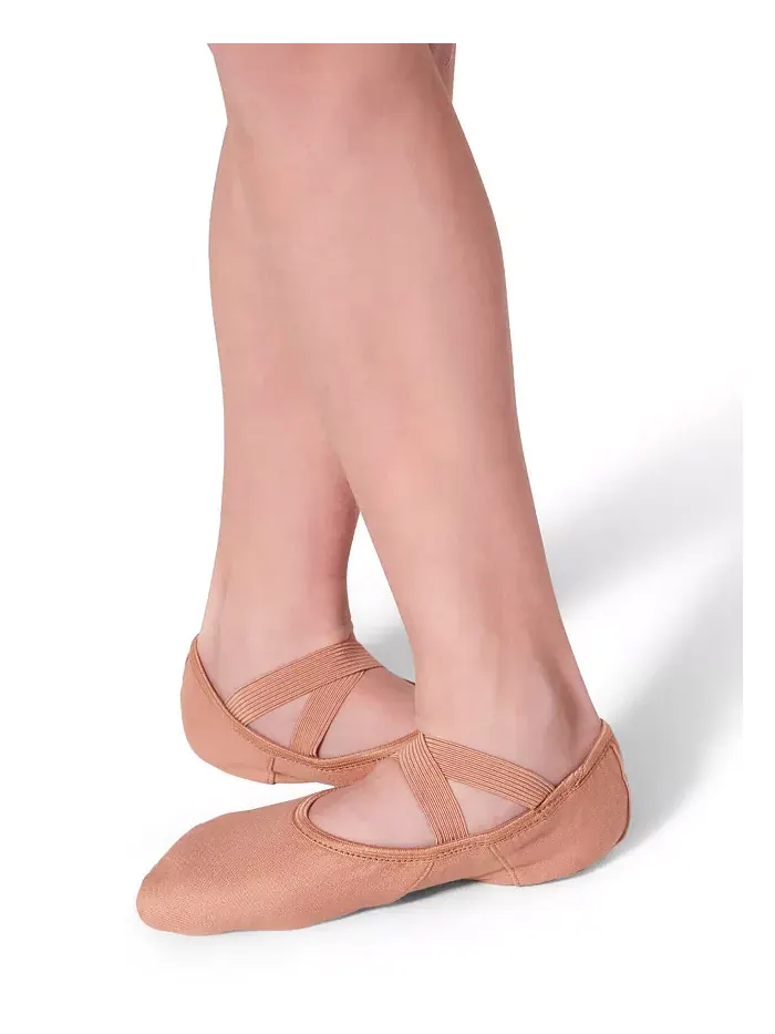 Балетки Hanami Canvas для девочек, светло-розовые Capezio — изображение 1 из 2, бежевый