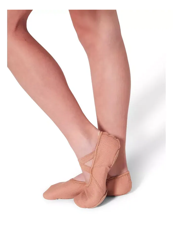 Балетки Hanami Canvas для девочек, светло-розовые Capezio — изображение 2 из 2, бежевый