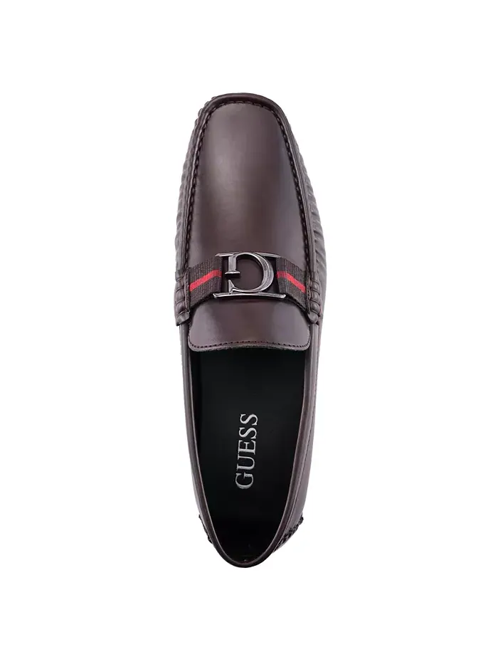 Мужские тапочки Askers Pod Driver с орнаментом G, слипоны GUESS — изображение 4 из 5, коричневый