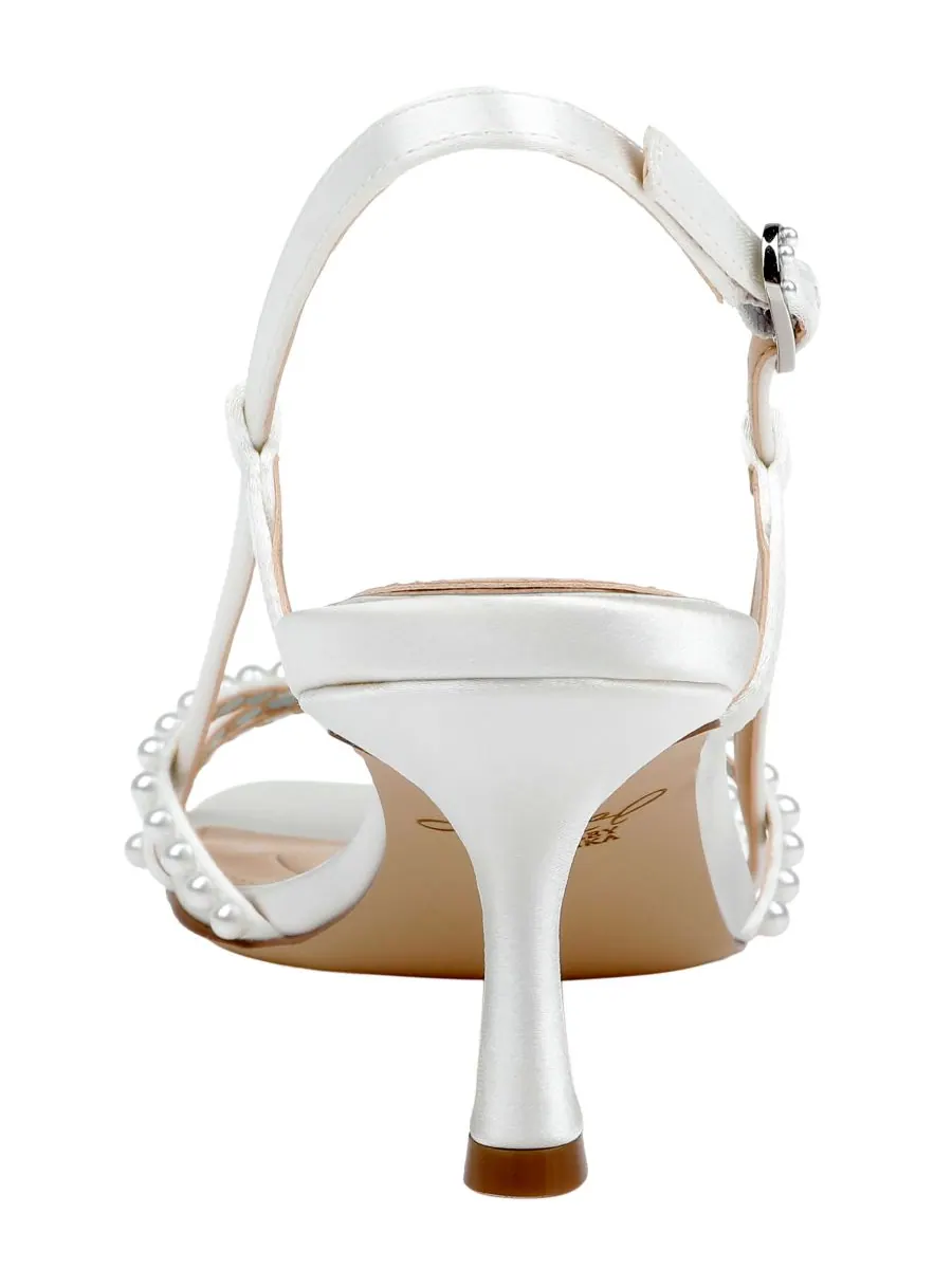 Женские сандалии Isabela Jewel Badgley Mischka — изображение 3 из 5, слоновая кость