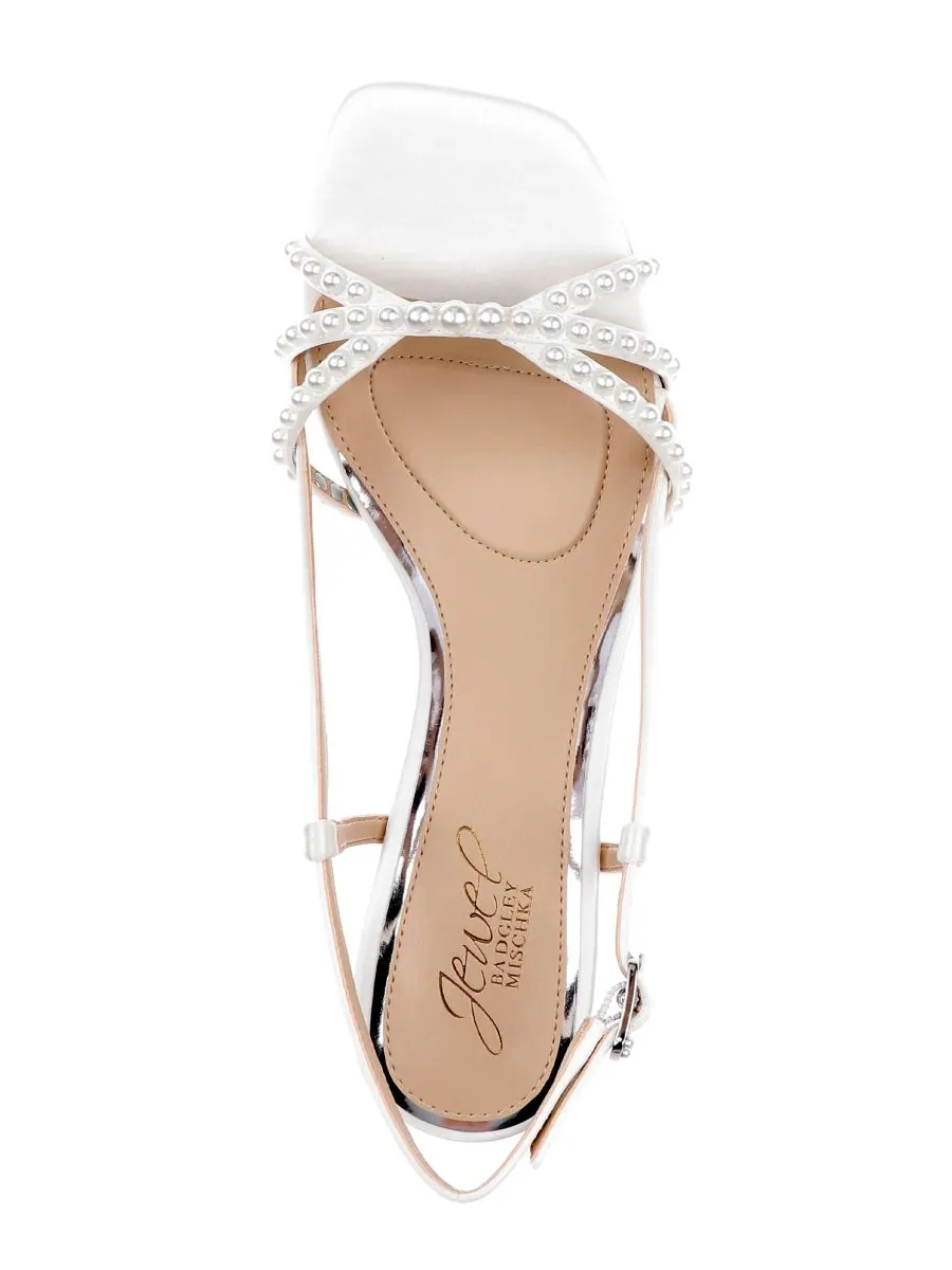 Женские сандалии Isabela Jewel Badgley Mischka — изображение 4 из 5, слоновая кость