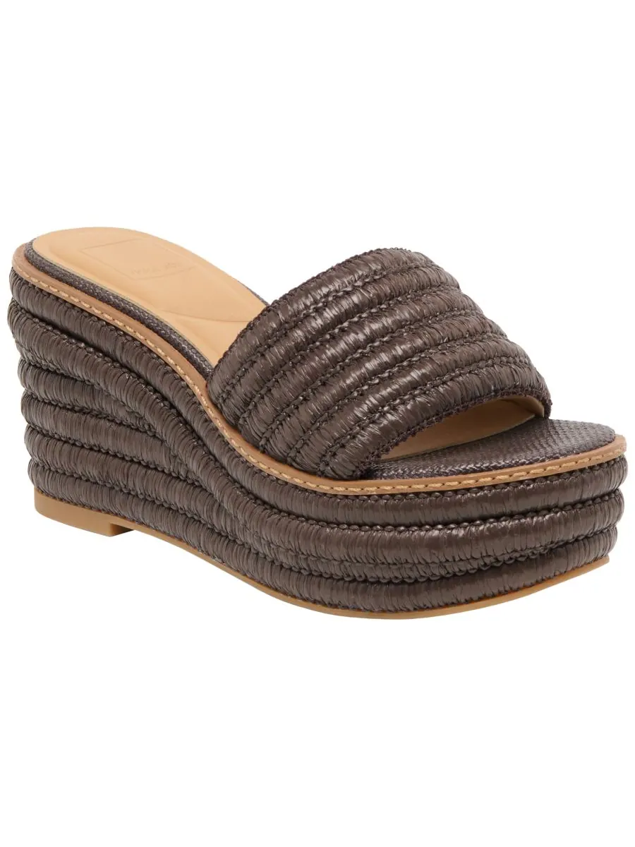 Женские сандалии на платформе Throne с рафией Dolce Vita, Chocolate Raffia