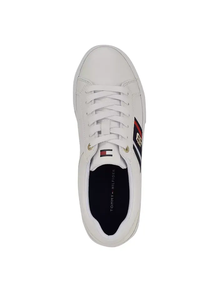 Женские кроссовки Badria Logo на платформе Tommy Hilfiger — изображение 4 из 5, белый