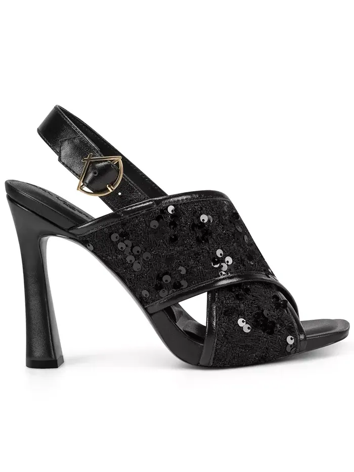 Босоножки с пайетками Colbie X band Karl Lagerfeld Paris — изображение 2 из 5, черный