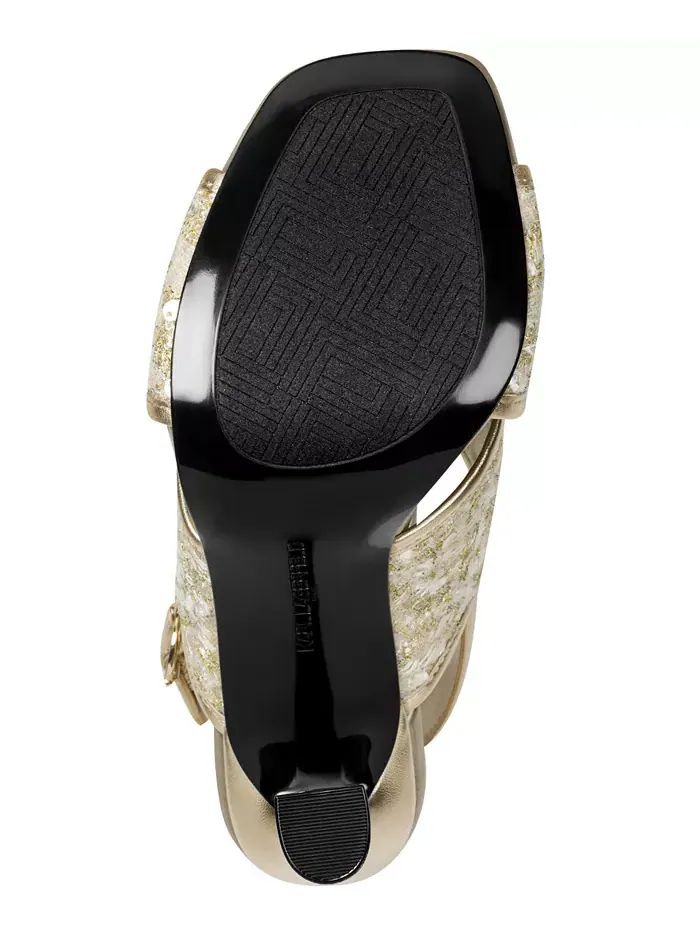 Босоножки с пайетками Colbie X band Karl Lagerfeld Paris — изображение 5 из 5, коричневый