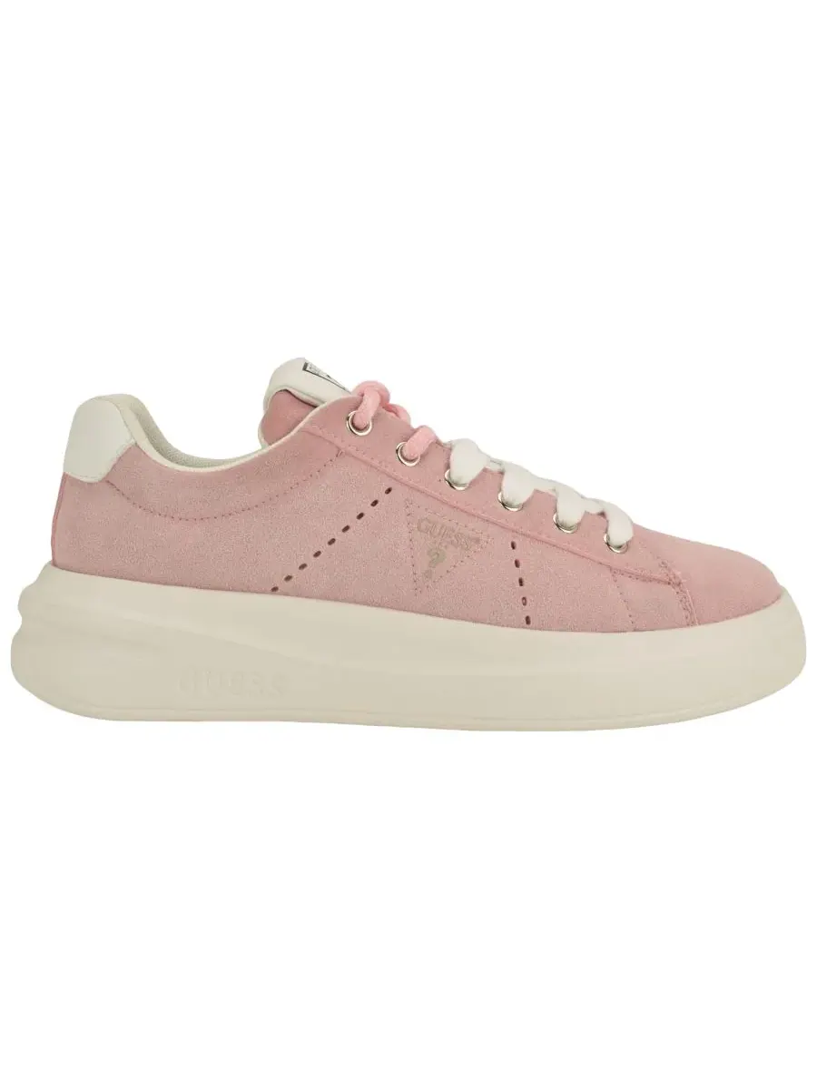 Женские кроссовки Eliva на платформе с двухцветными шнурками GUESS — изображение 2 из 5, розовый