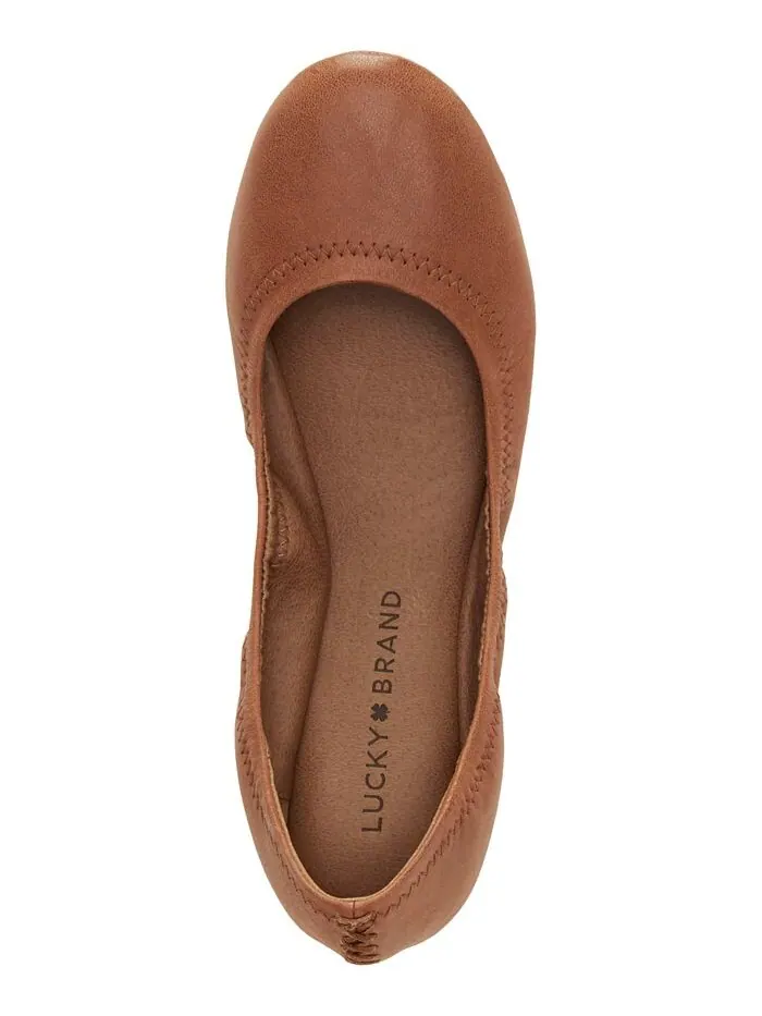 Женские балетки Emmie Lucky Brand — изображение 4 из 8, светлый коньячный