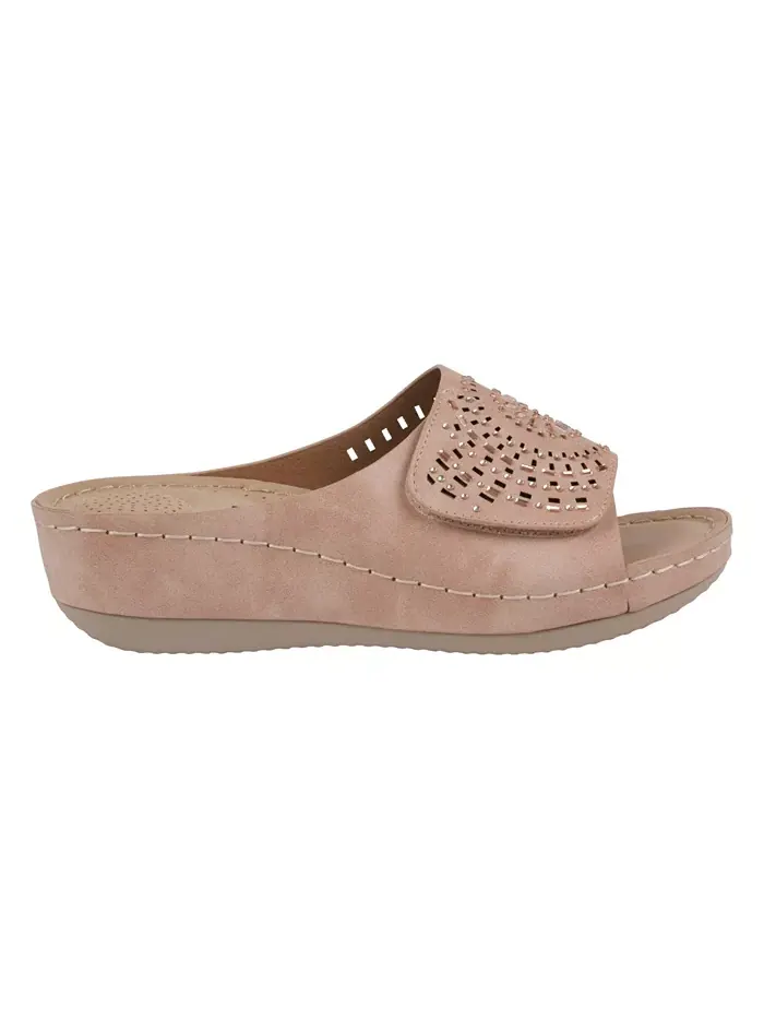 Женские босоножки Adrina на платформе с декоративными элементами GC Shoes — изображение 2 из 5, пудровый розовый