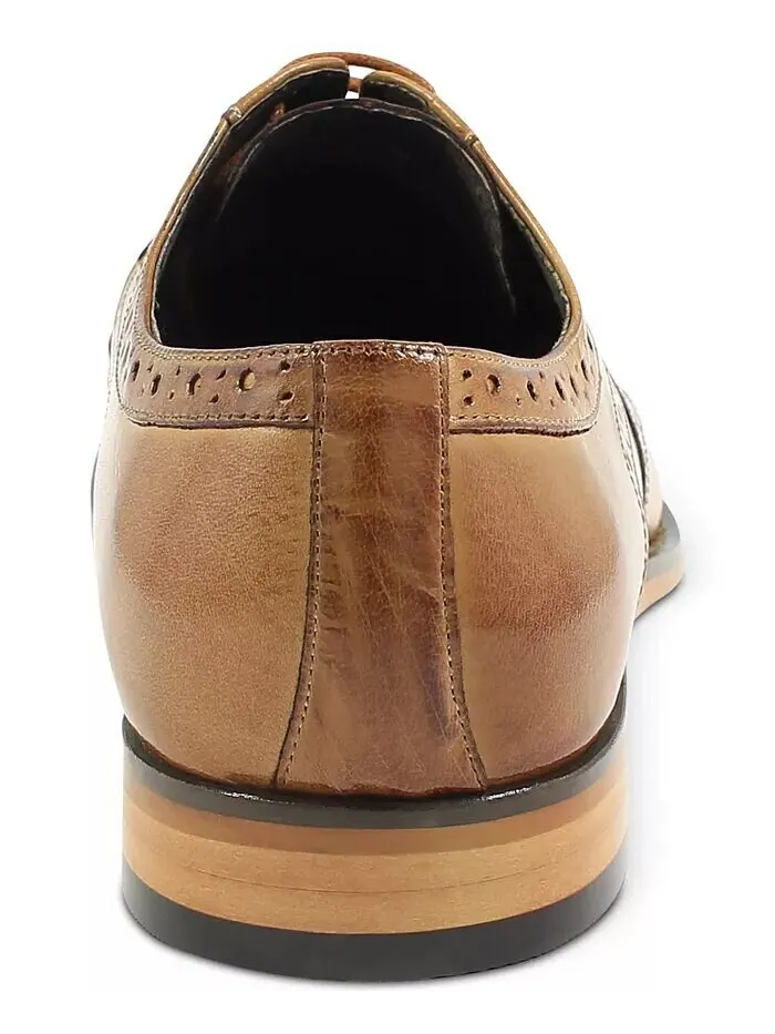 Мужские оксфорды Tinsley Wingtip Stacy Adams — изображение 4 из 5, бежевый/коричневый