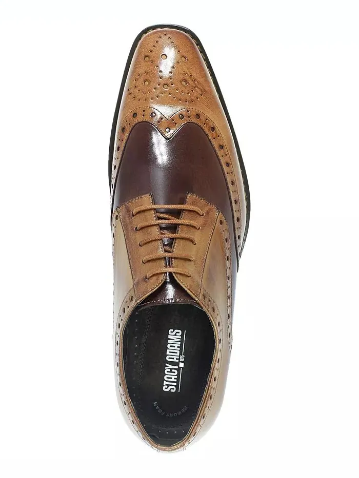 Мужские оксфорды Tinsley Wingtip Stacy Adams — изображение 5 из 5, бежевый/коричневый